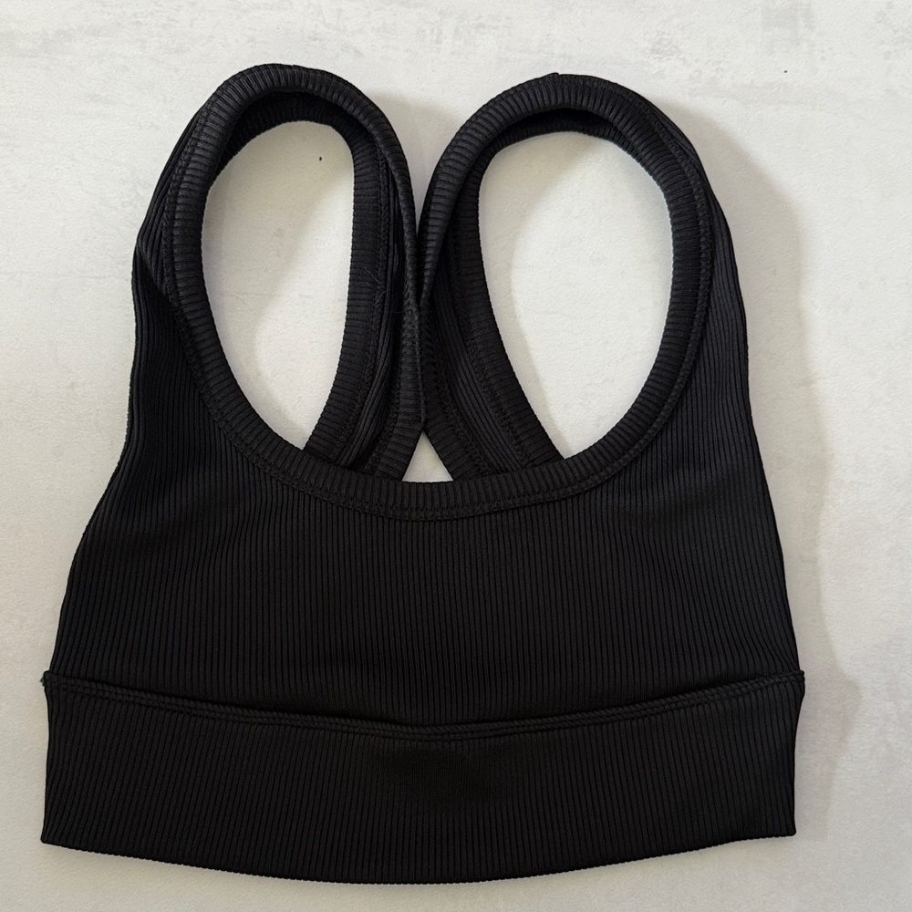 Black Ribbed Zara Top
